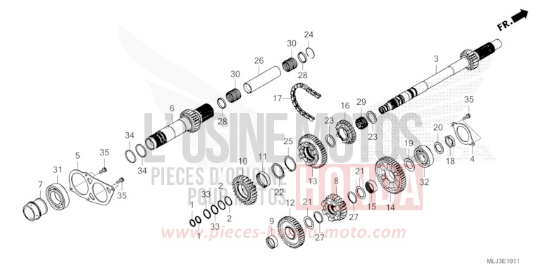 TRANSMISSION (MAINSHAFT) (DCT) for Gold Wing MAT IRIDIUM GRAY METALLIC (NHC64) from 2023